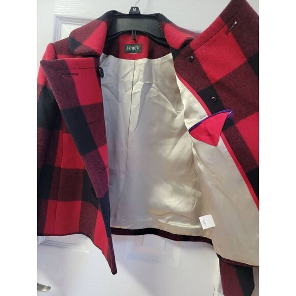 J.Crew Buffalo Plaid Coat/Jacket 4 - Picture 7 of 8